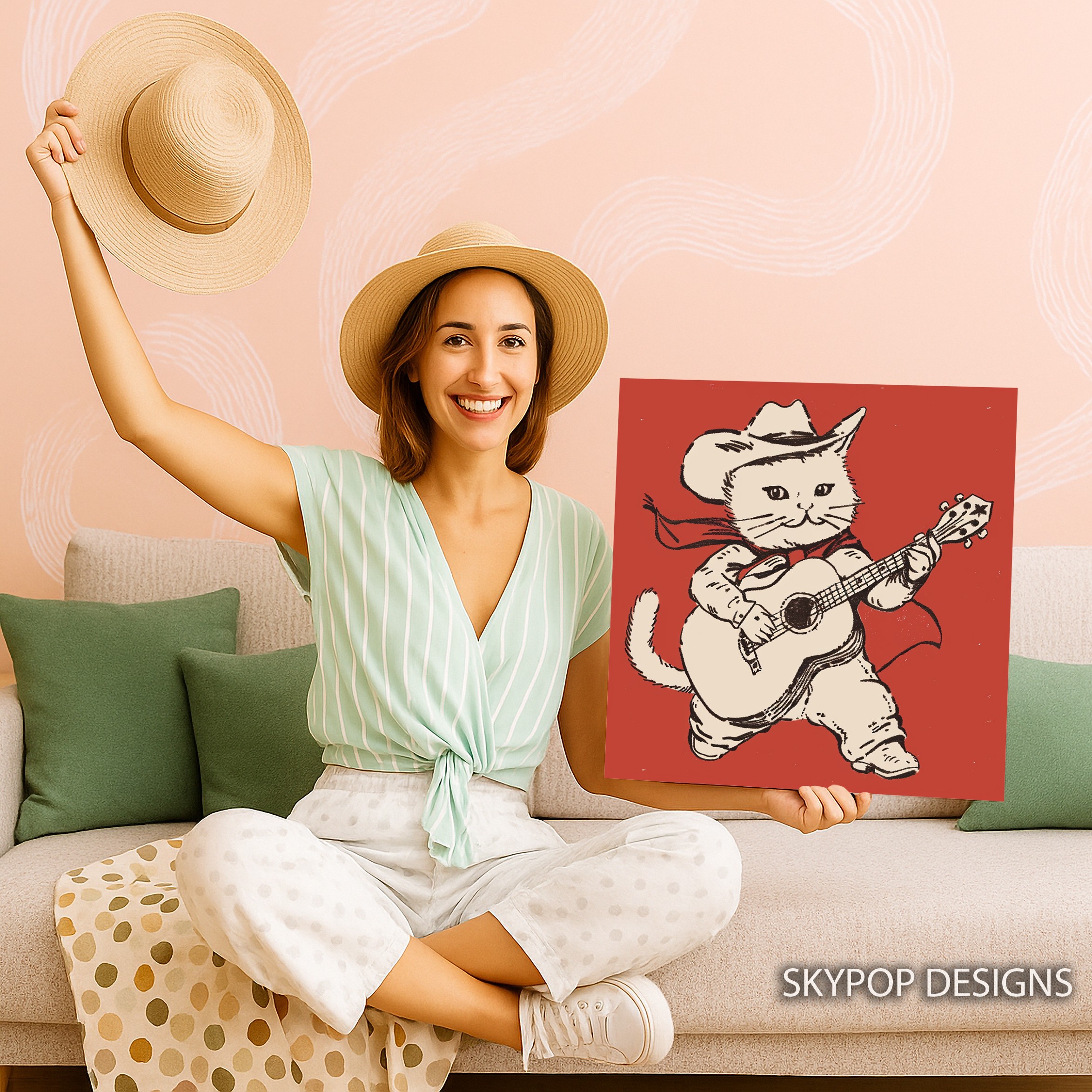 3.jpg Cowboy Cat Art
