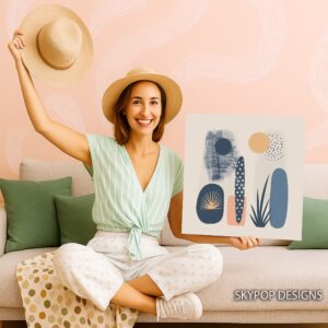 Abstract Desert Oasis Art