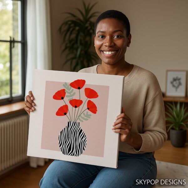 Poppy Vase Art