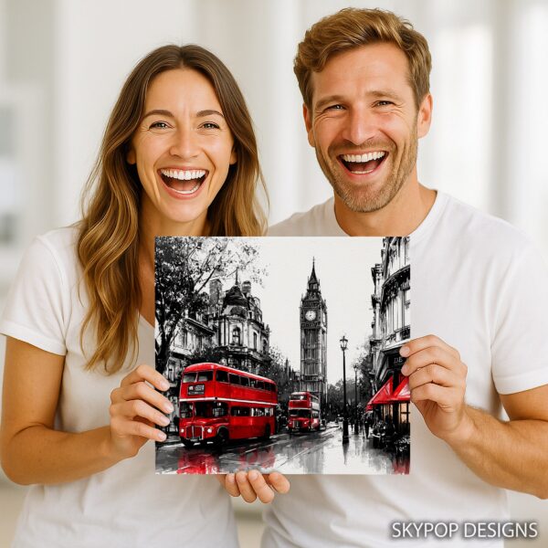 London Red Bus Art