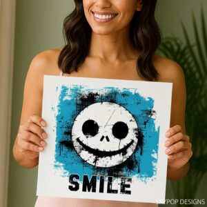 Grunge Smiley Face Art