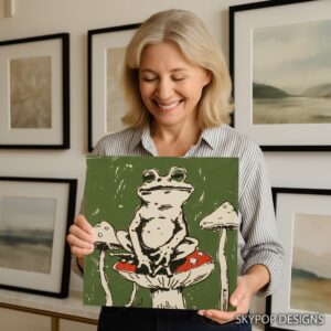 Frog Mushroom Art