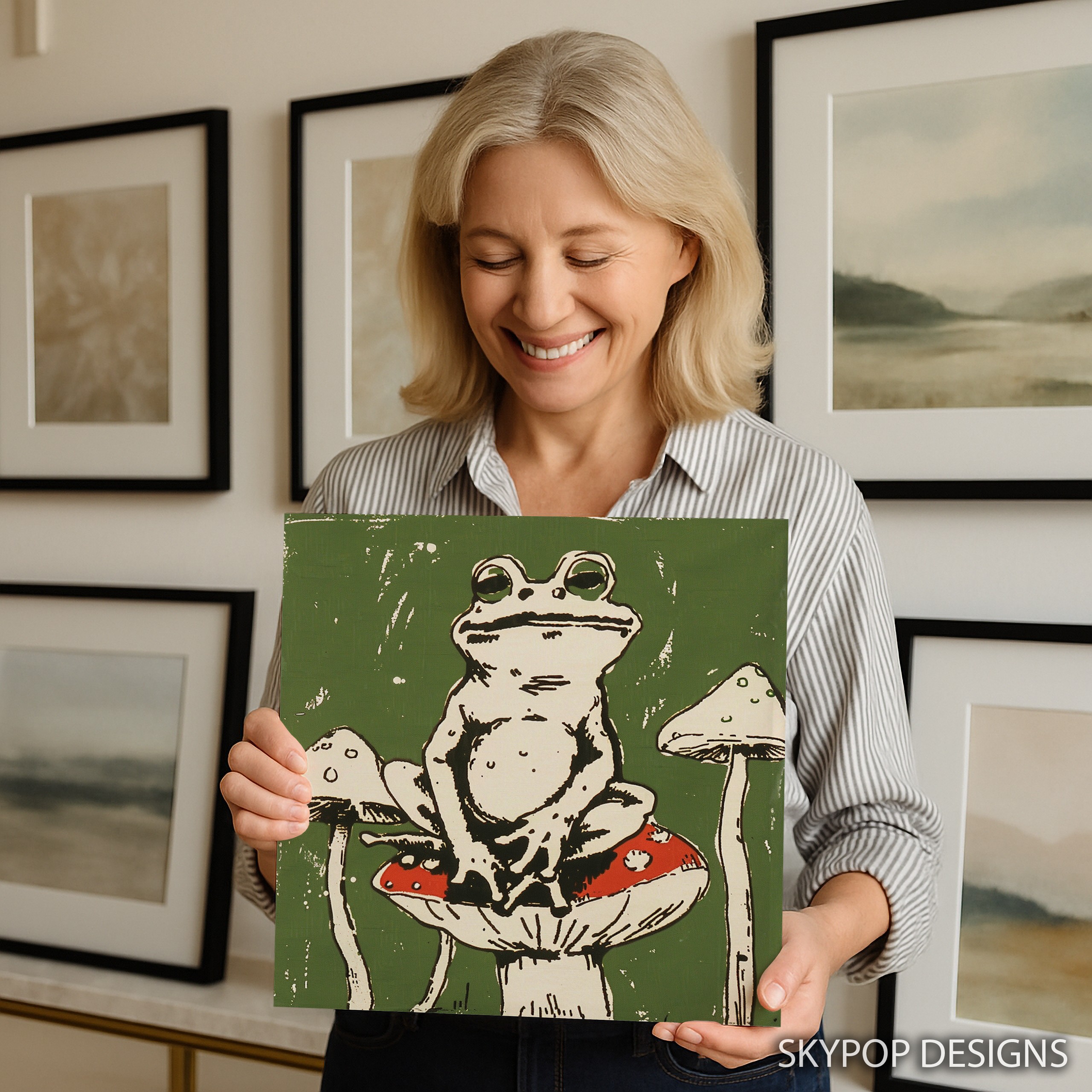 3.jpg Frog Mushroom Art