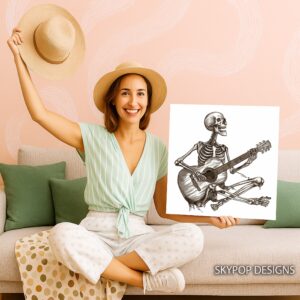 Skeleton Guitarist Art