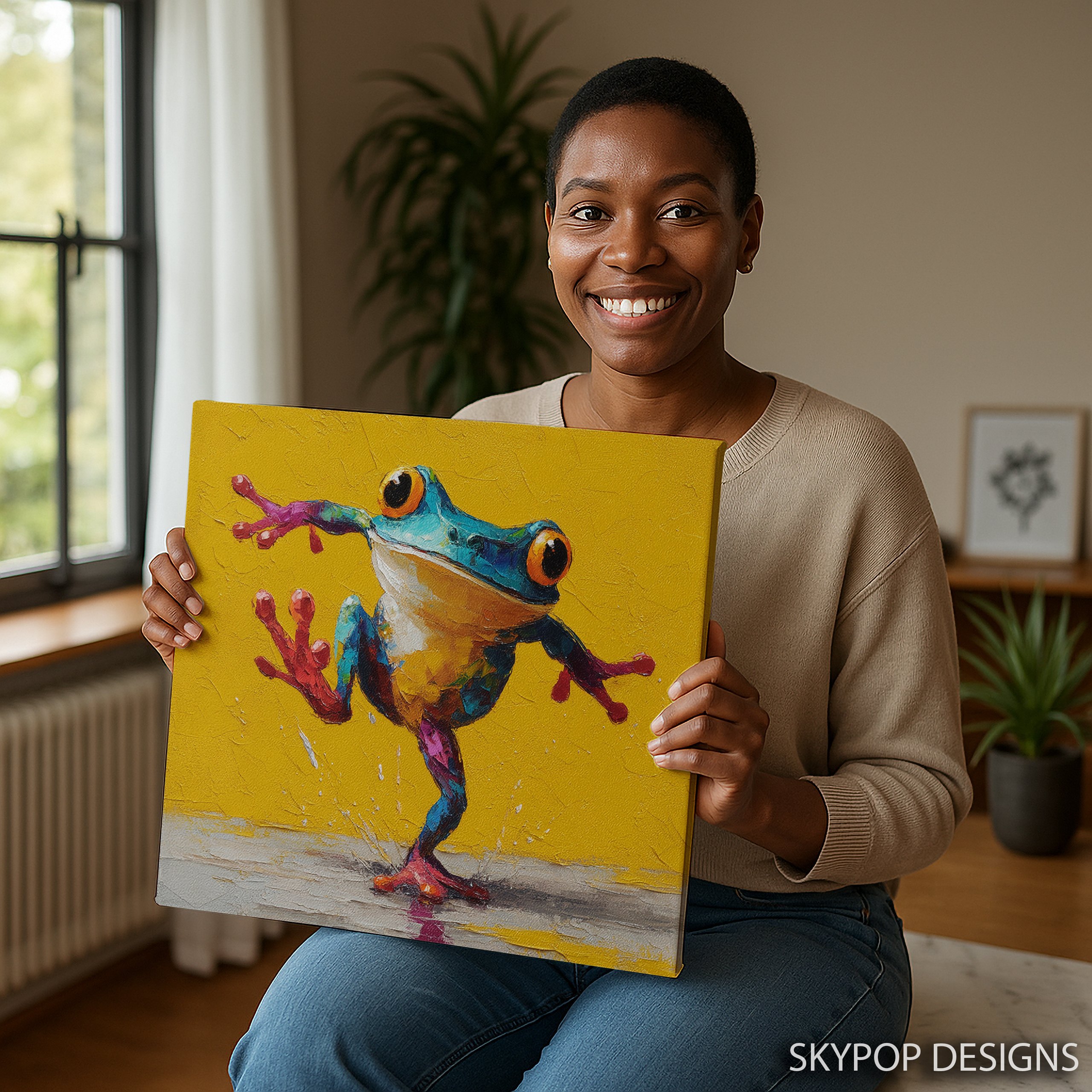 3.jpg Colorful Frog Art