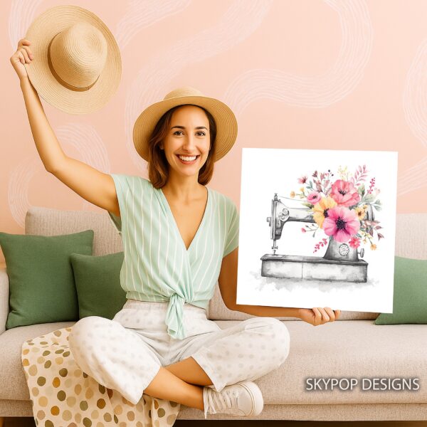 Blooming Sewing Machine Art