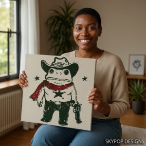 Cowboy Frog Art