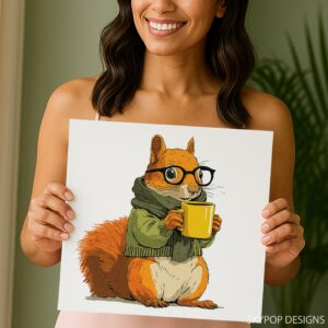 Squirrel Coffee Art