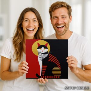 Geometric Cat Art