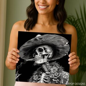 Skull Sombrero Art