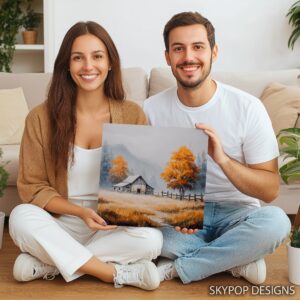 Autumn Barn Landscape Art
