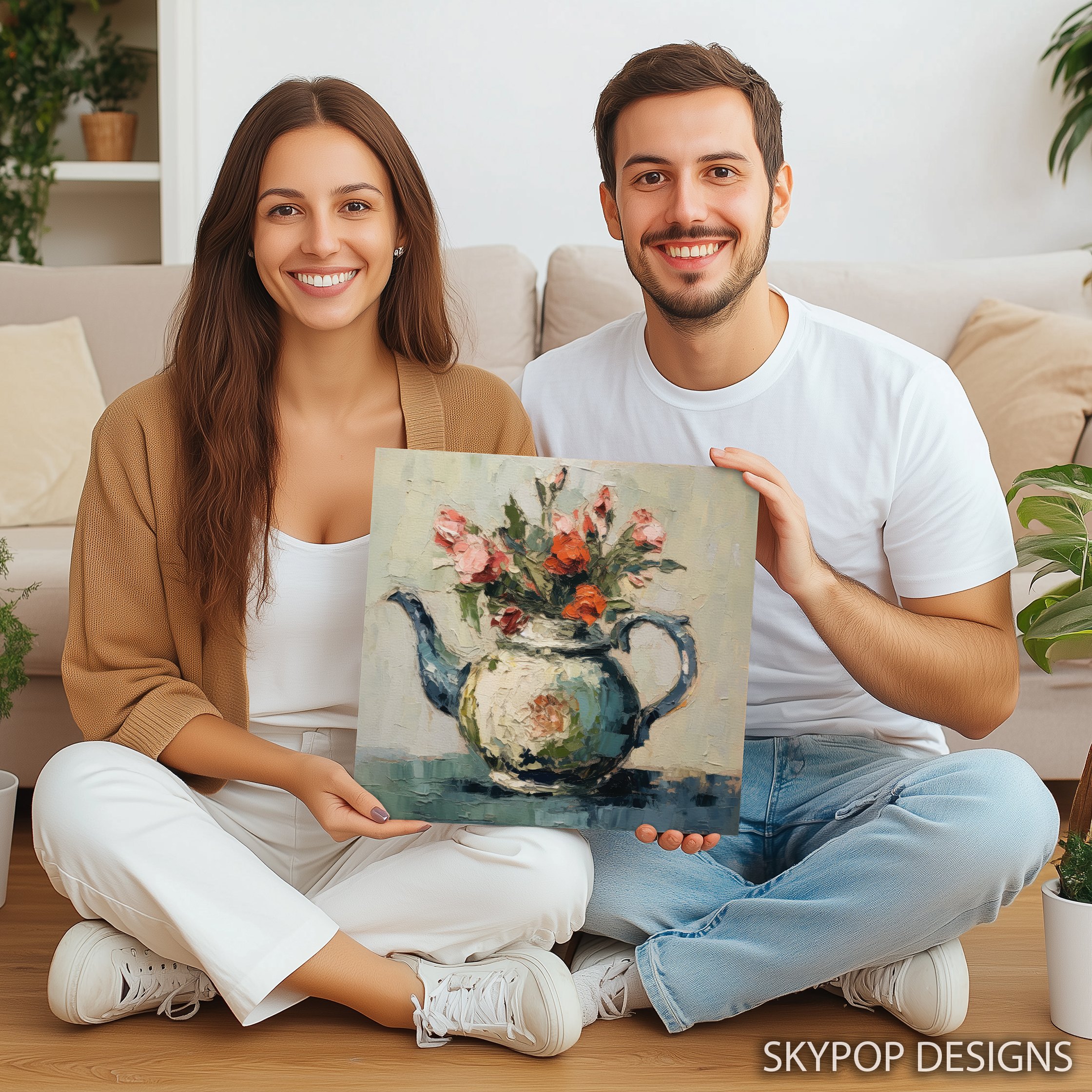 3.jpg Rose Bouquet Teapot Art