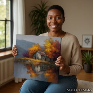 Rustic Autumn Barn Art