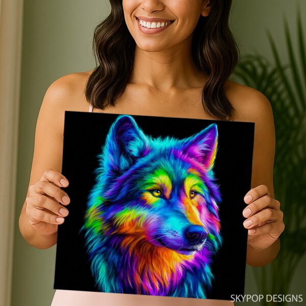 Colorful Wolf Art