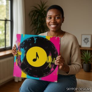 Vinyl Record Music Note Art