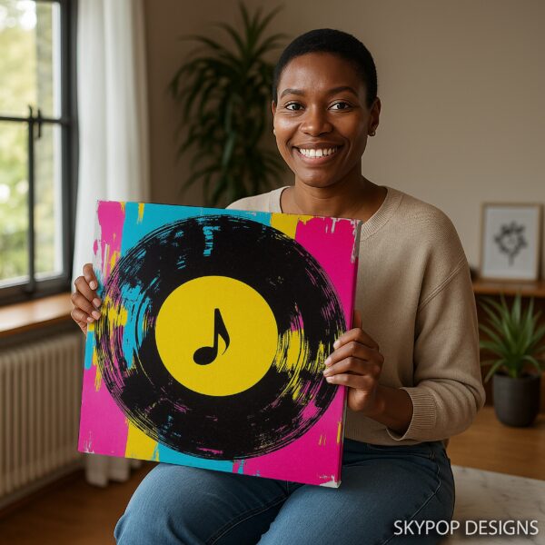 Vinyl Record Music Note Art