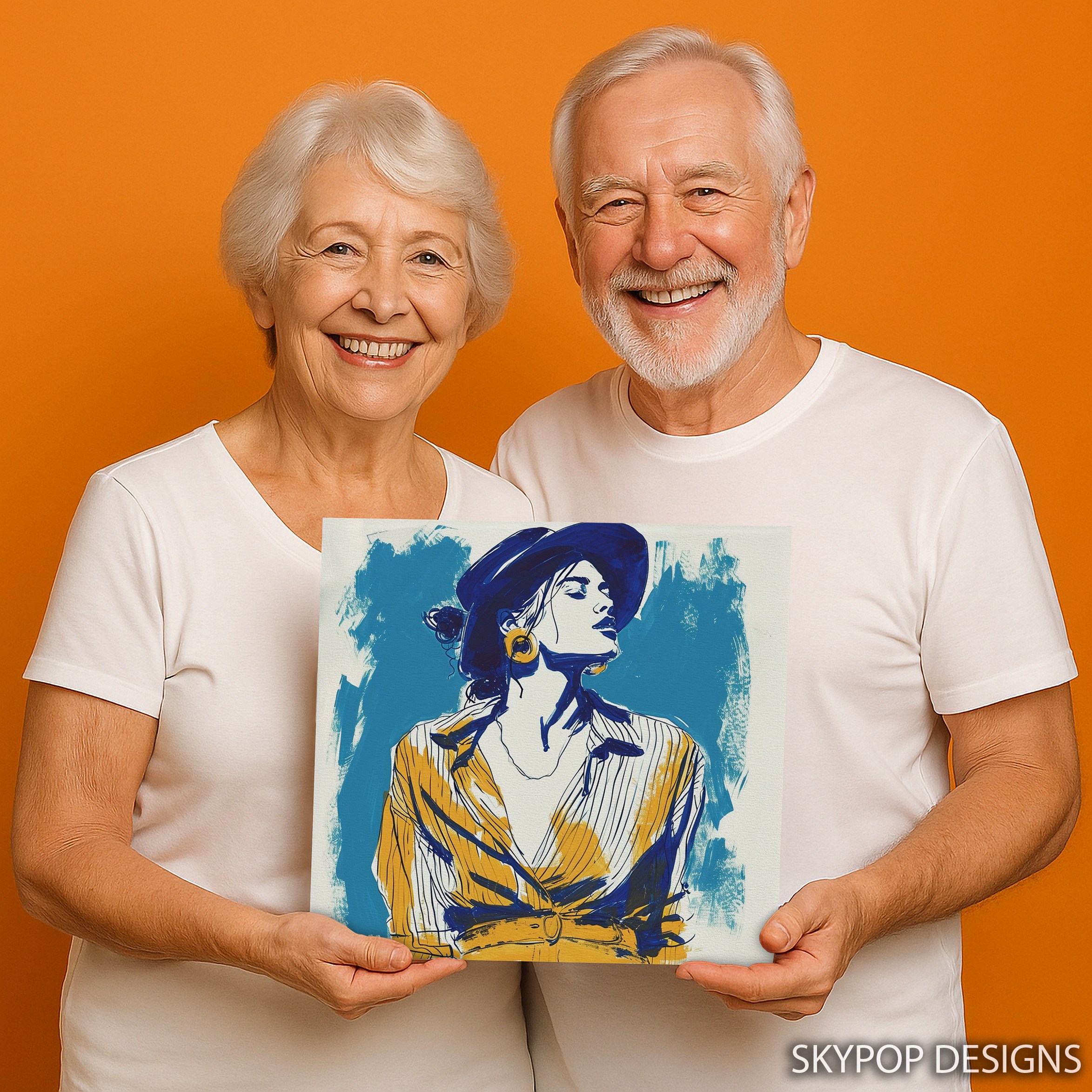 3.jpg Fashionista Blue Hat Art