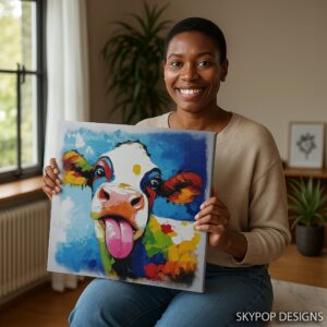 Colorful Cow Art
