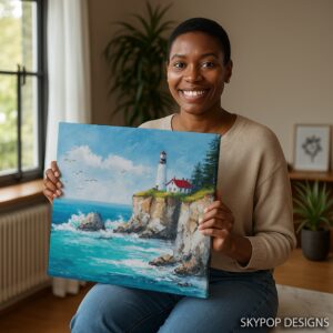 Seagull Lighthouse Art