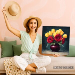 Tulip and Gerbera Bouquet Art