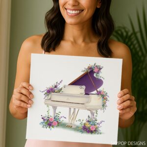 Floral Piano Art