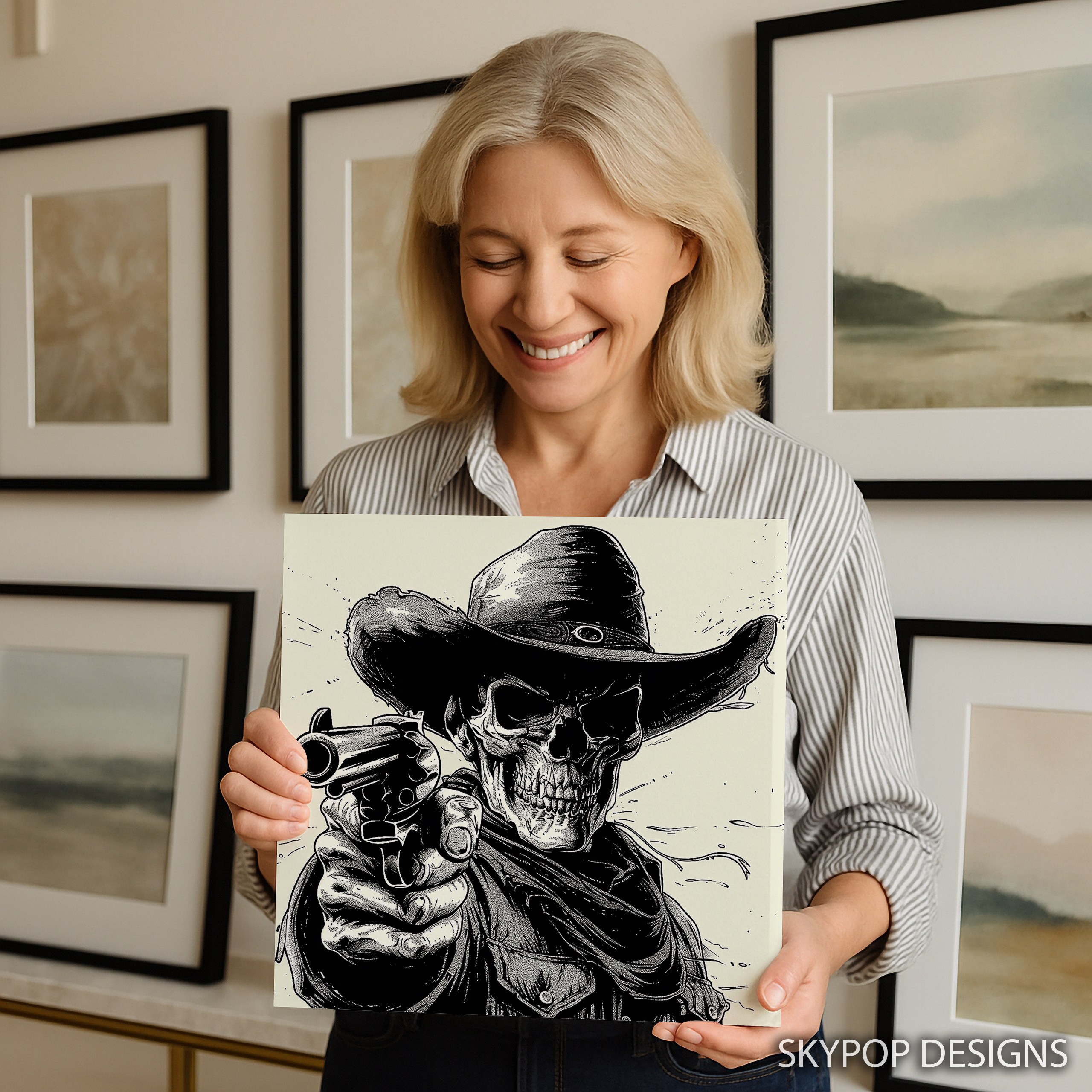 3.jpg Cowboy Skull Art