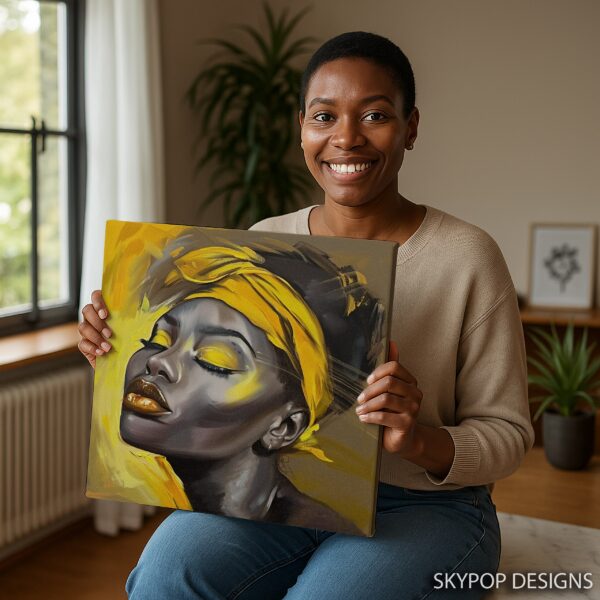 Golden Glow Portrait Art