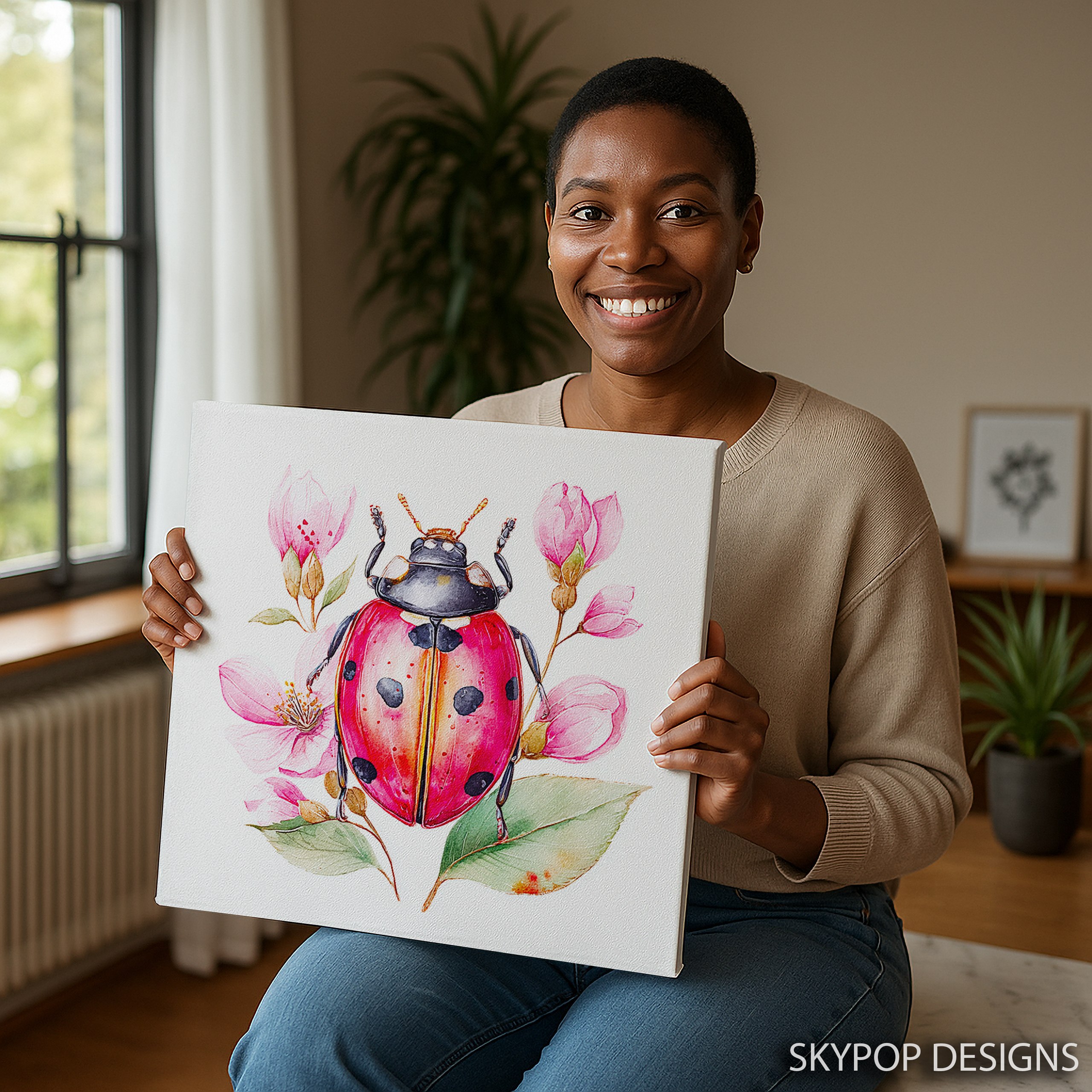 3.jpg Floral Cactus Art