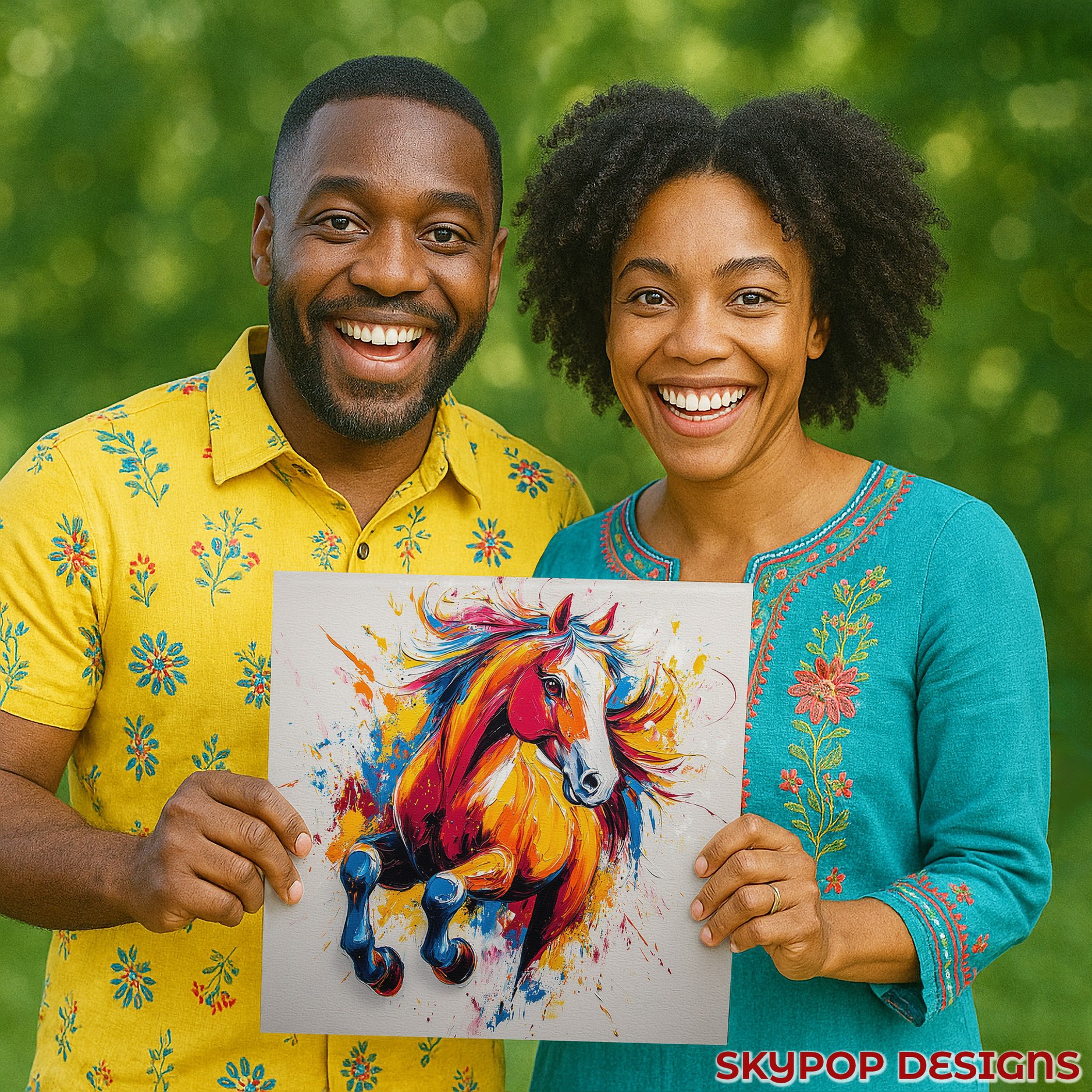 3.jpg Colorful Horse Art