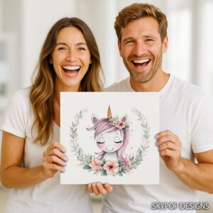 Unicorn Flower Crown Art