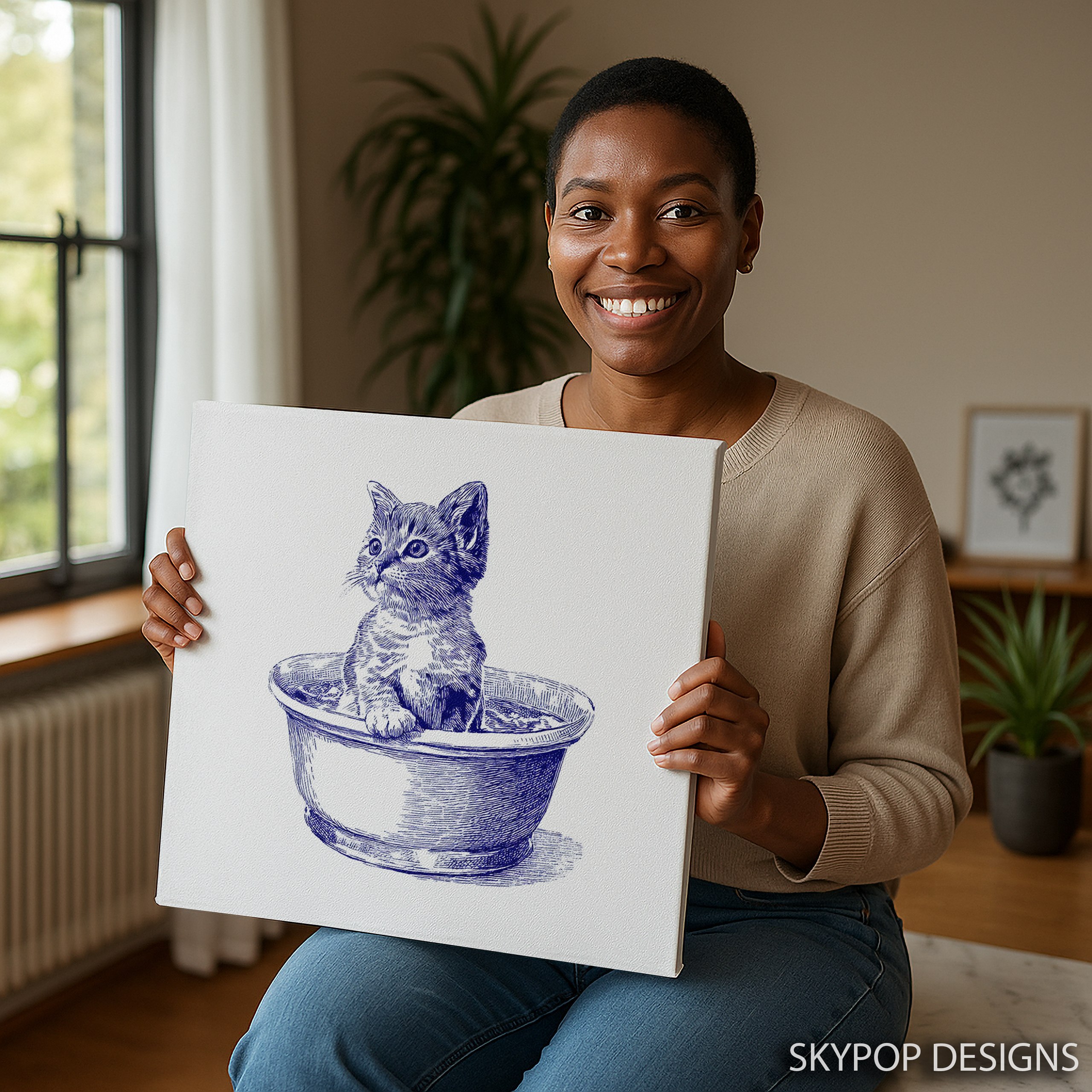 3.jpg Kitten in Bowl Art