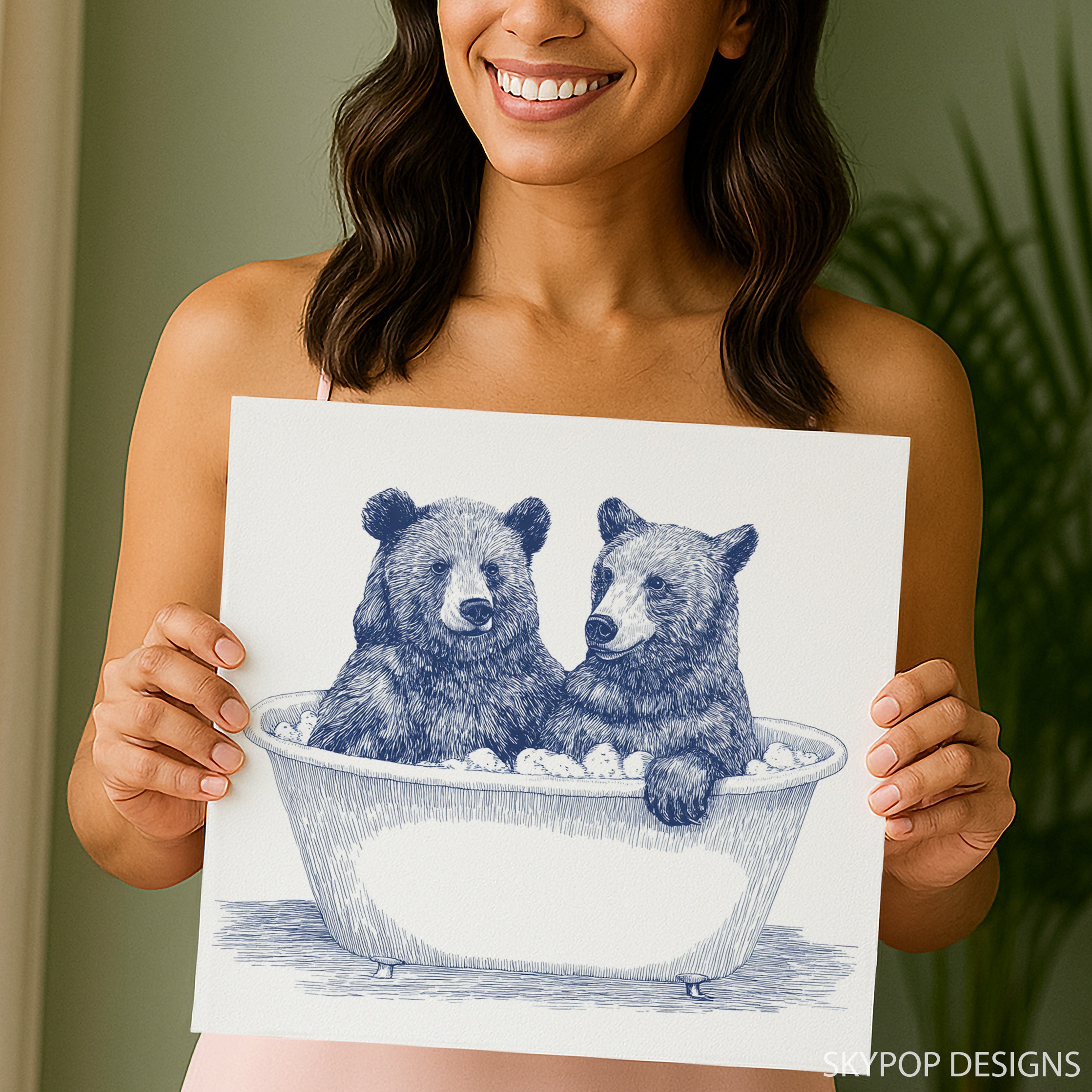3.jpg Bear in Bathtub Art