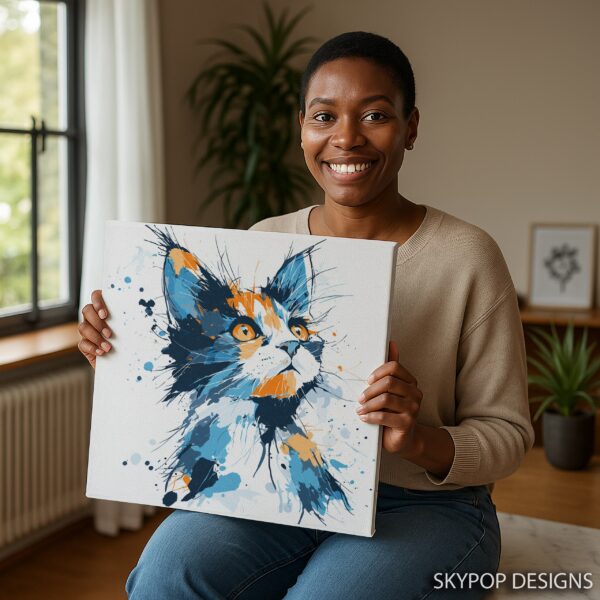 Cat Splatter Art
