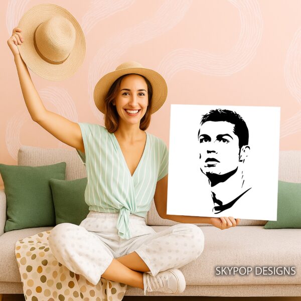 Soccer Star Silhouette Art