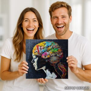 Colorful Brain Anatomy Art