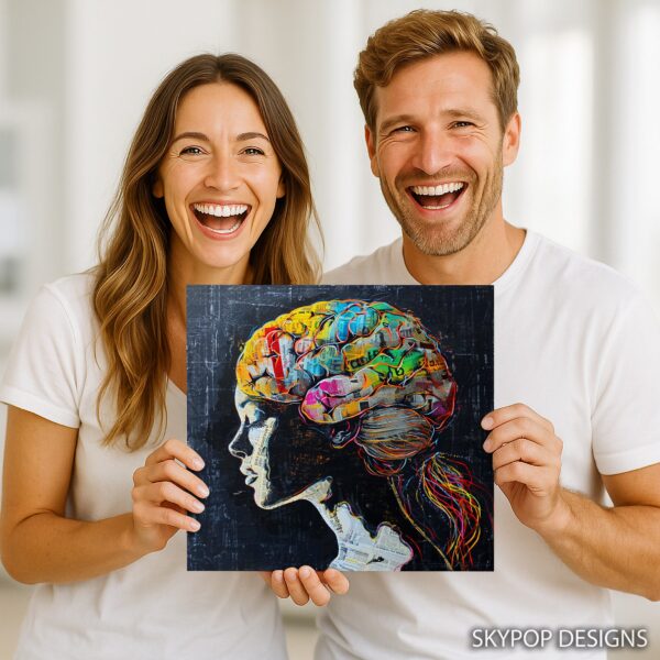Colorful Brain Anatomy Art