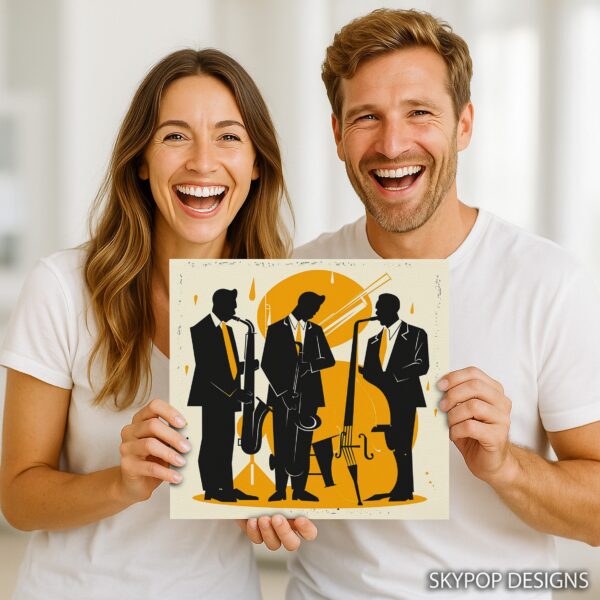 Jazz Trio Silhouette Art