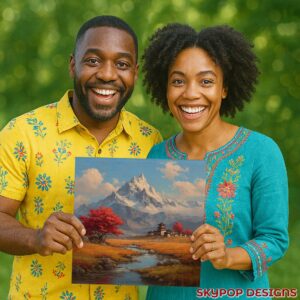 Majestic Mountain Temple Art