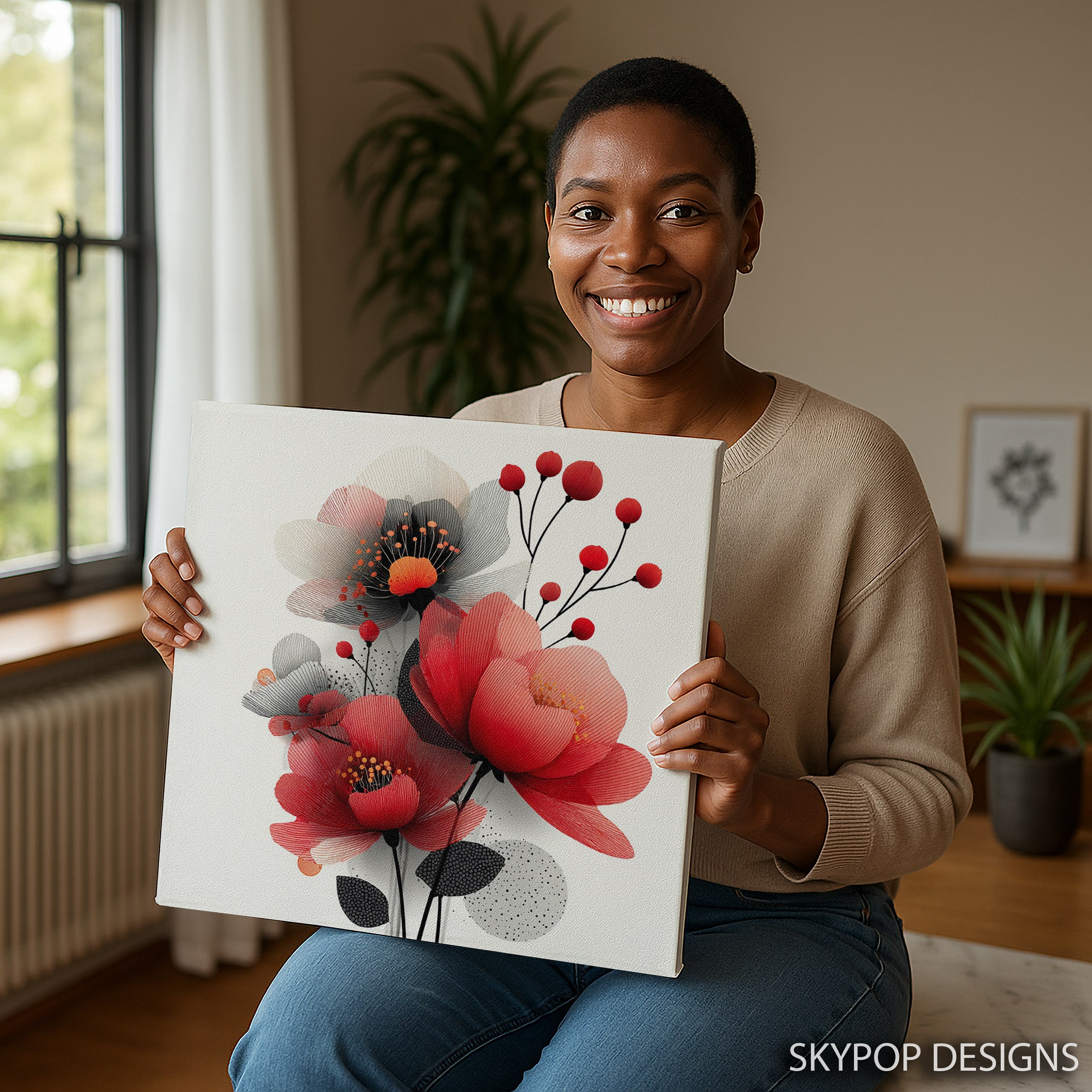3.jpg Red Poppy Bloom Art