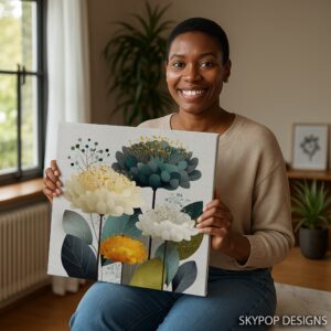 Modern Botanical Bouquet Art