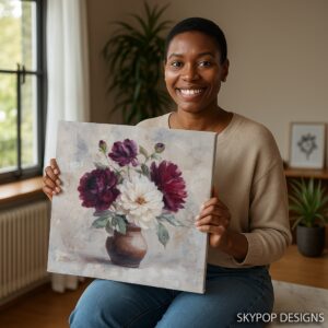 Elegant Peony Bouquet Art
