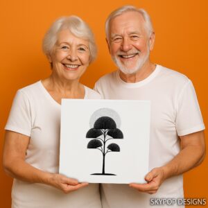 Geometric Palm Tree Art