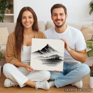 Mountain Reflection Art