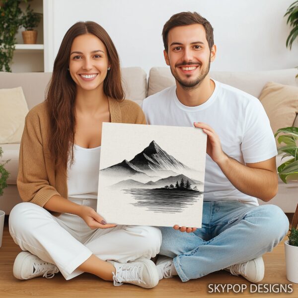Mountain Reflection Art