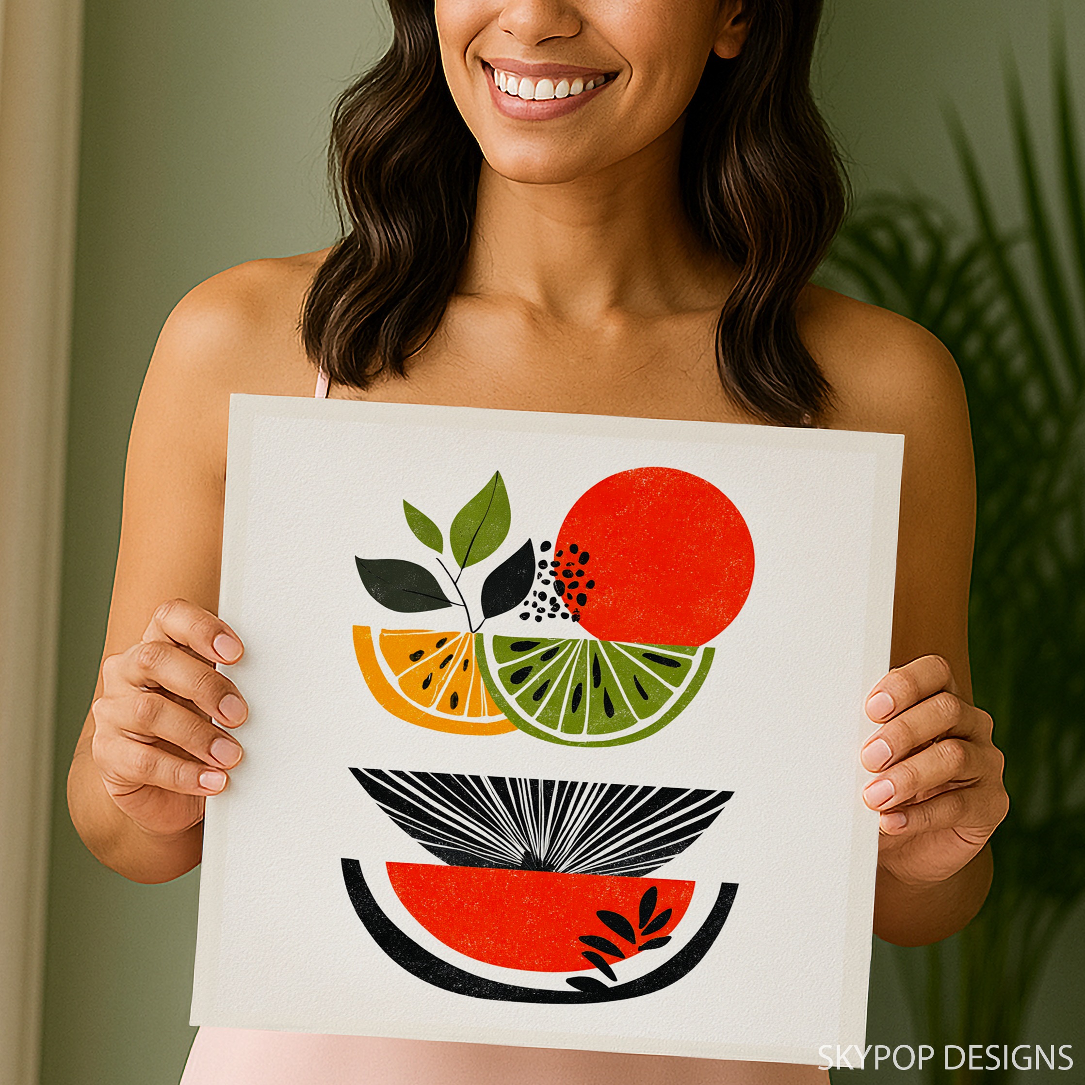 3.jpg Citrus Abstract Bowl Art