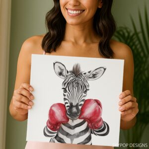 Zebra Boxing Art