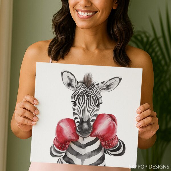 Zebra Boxing Art