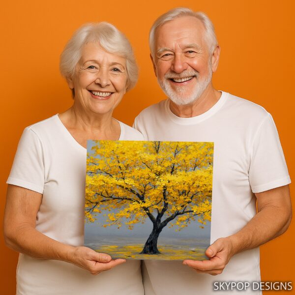 Golden Autumn Tree Art