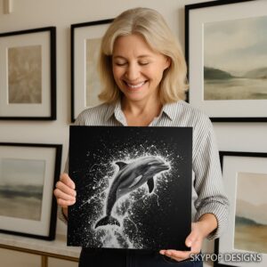 Dolphin Splash Art