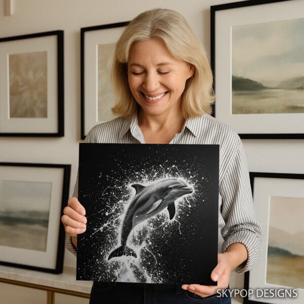 Dolphin Splash Art